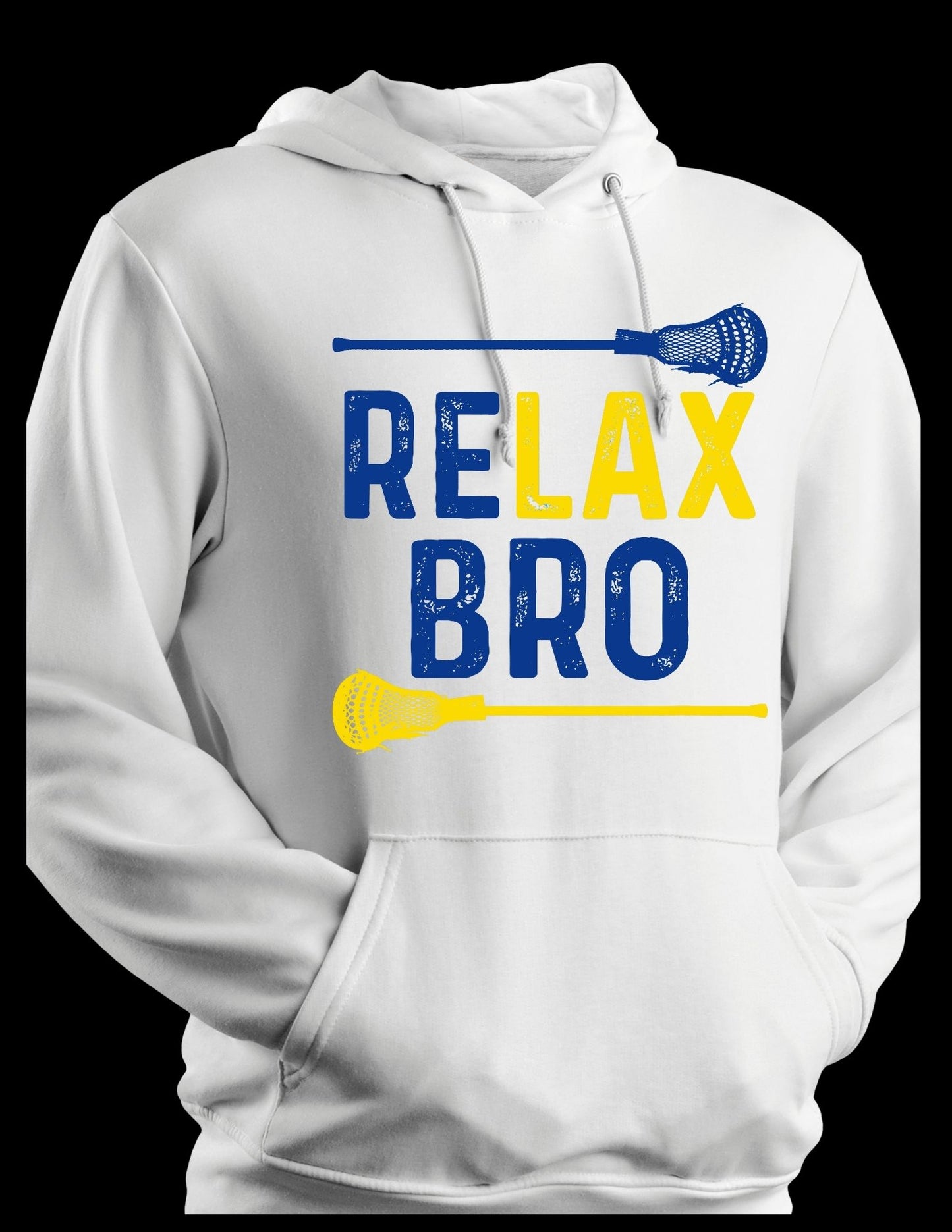 Relax bro hoodie lacrosse youth