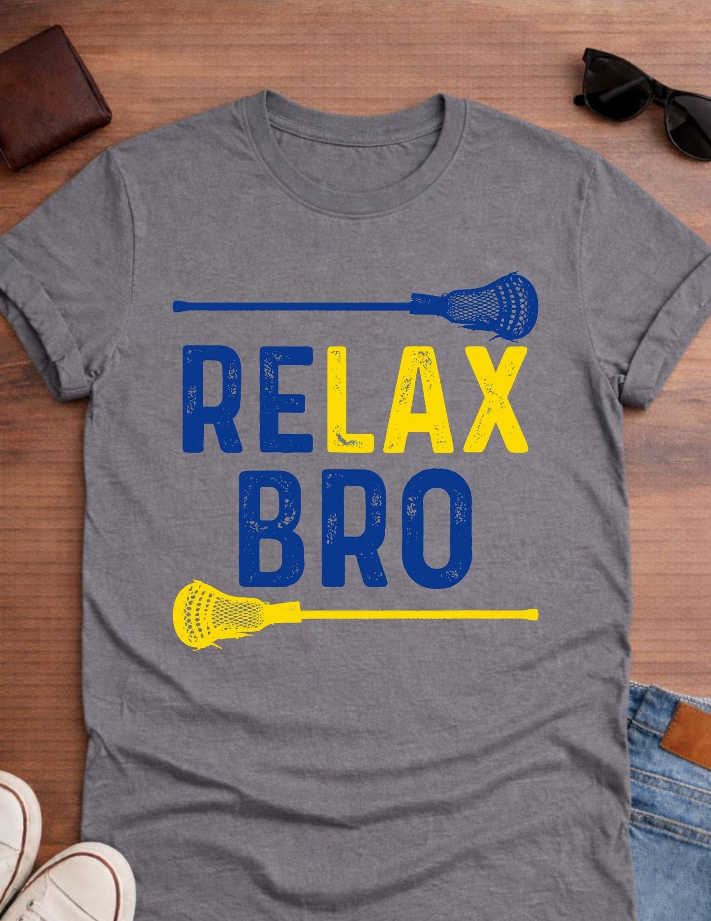 Relax Bro Lacrosse T-shirt adult