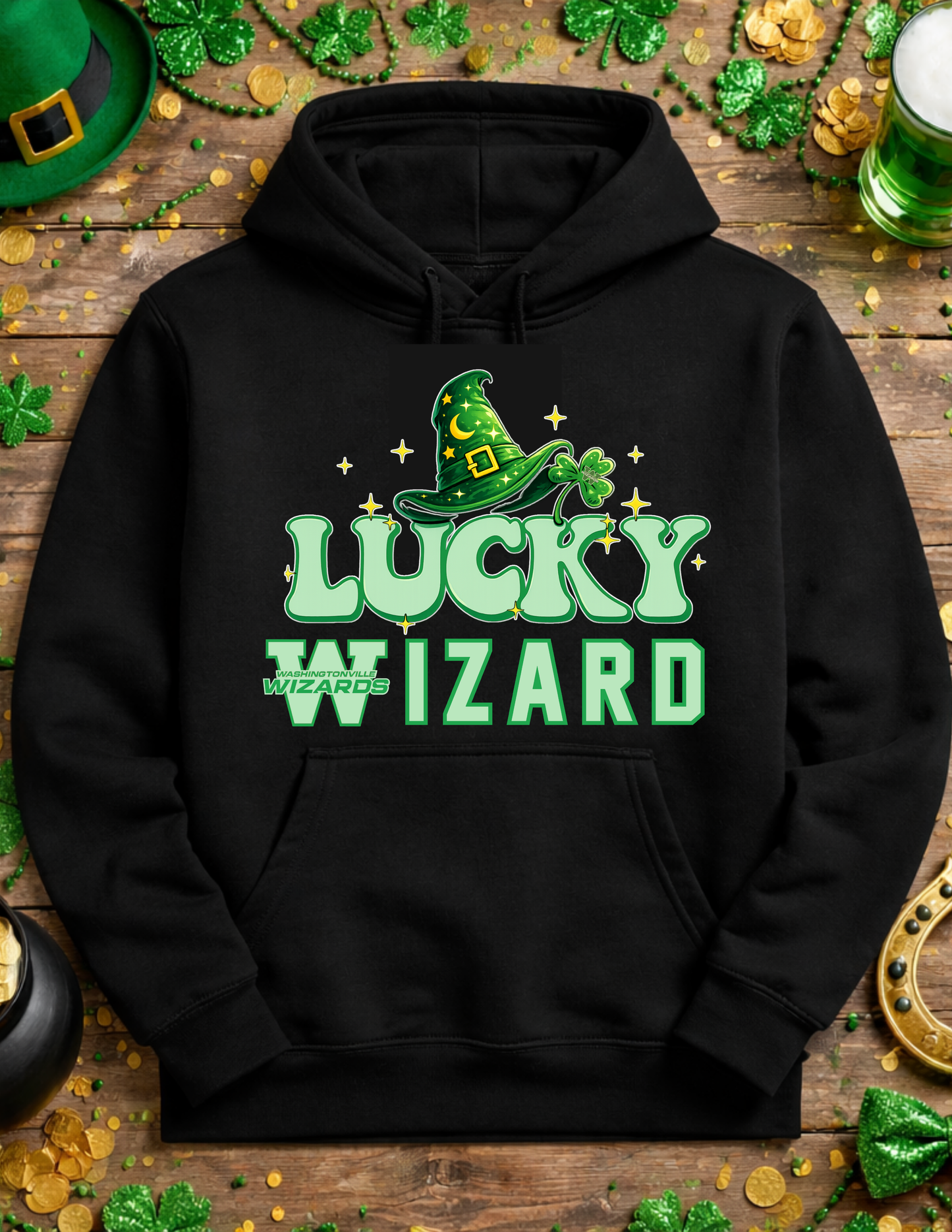 Lucky Wizard St. Patrick's day hoodie
