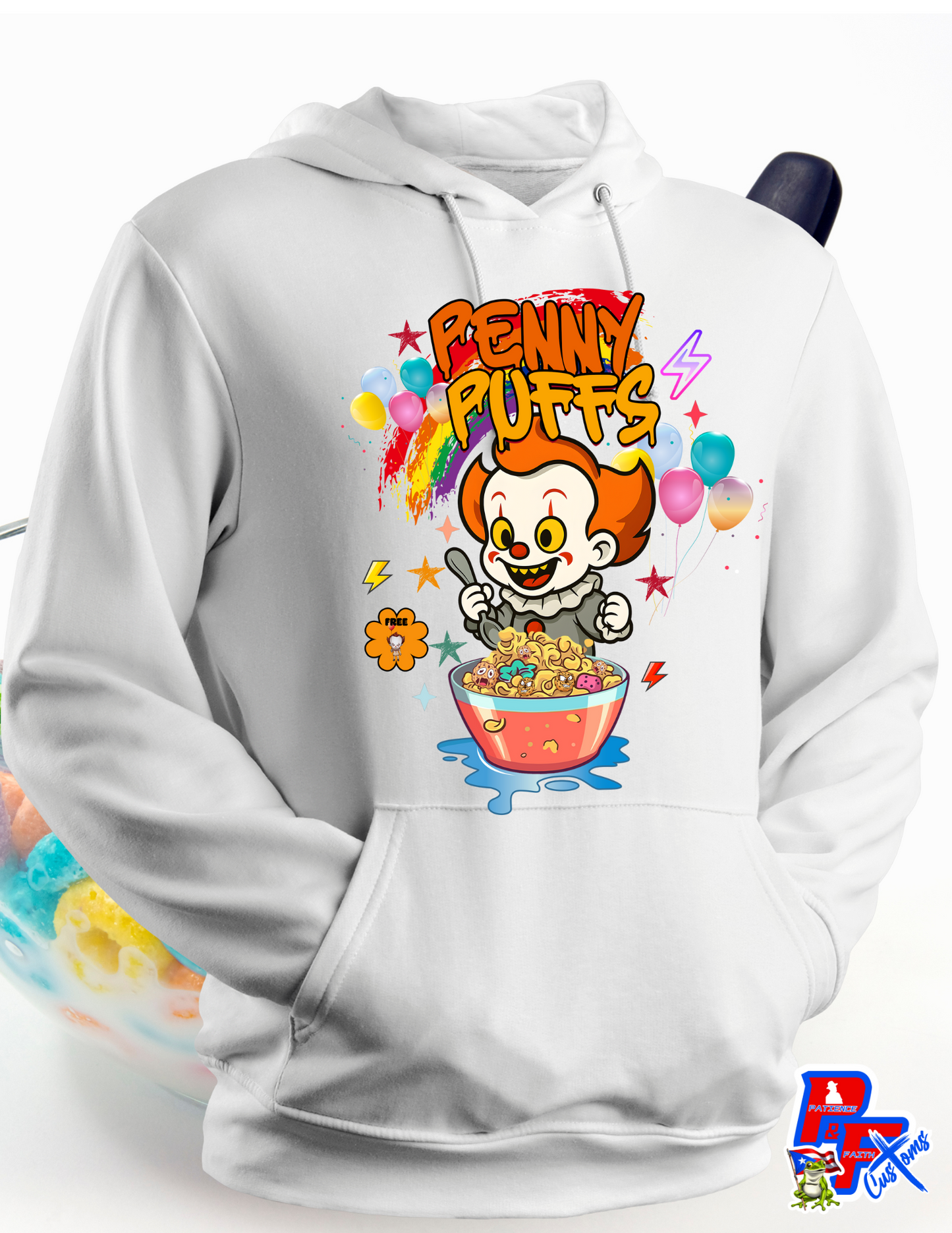 Pennywise nightmare theme cereal killer hoodie