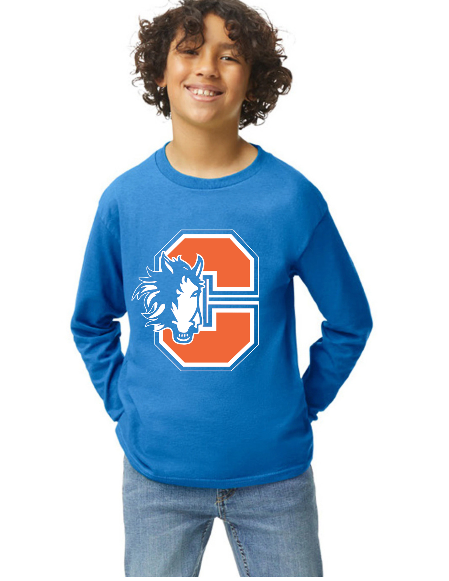 Chester Elementary Blue long sleeve tshirt youth