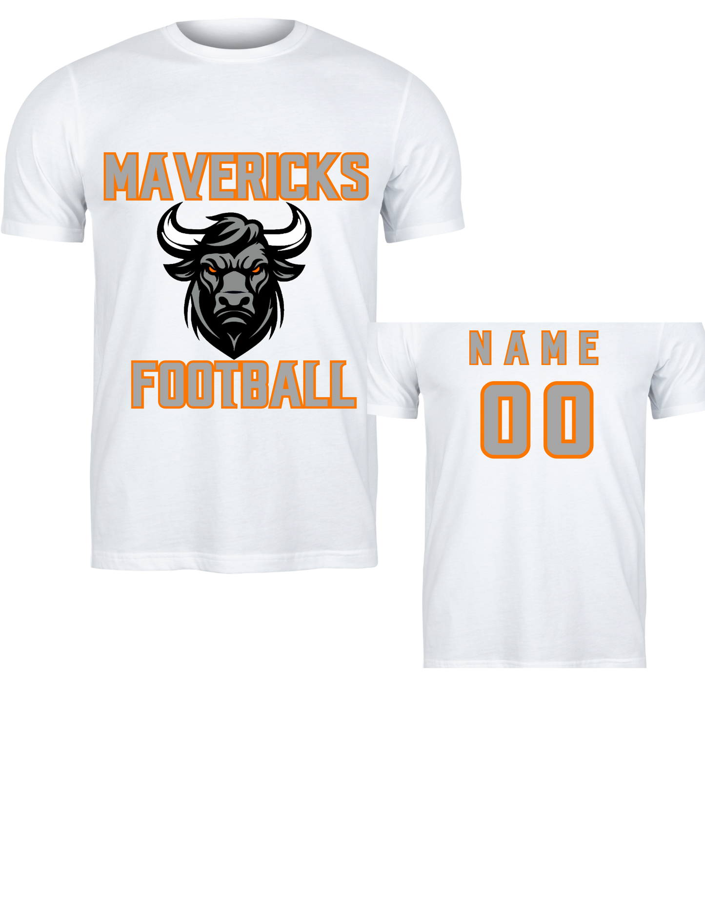 Mavericks Football T-shirt custom # and name