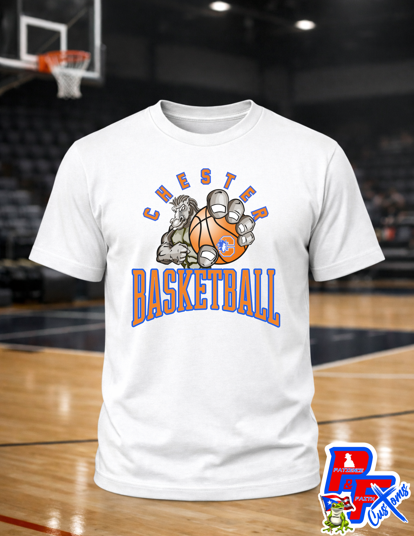 Chester Basketball Over Logo T-shirt youth