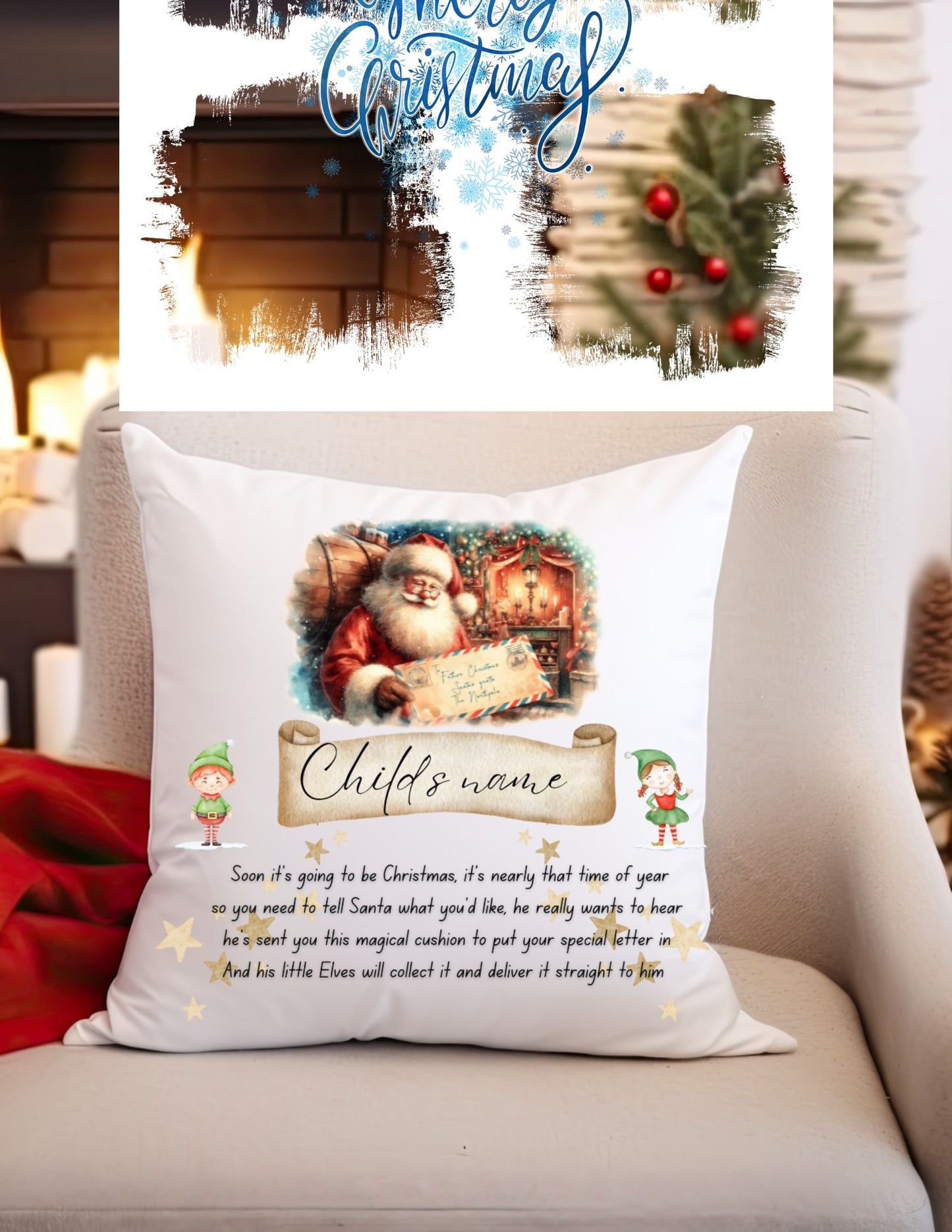 Custom Holiday decor pillow