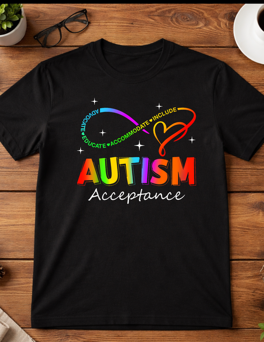 Autism Acceptance t-shirt adult Blooming Groove Academy