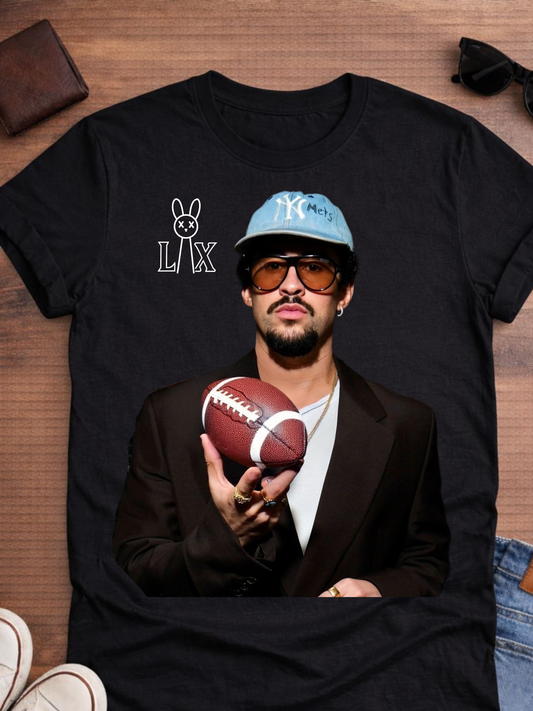 Bad Bunny football t-shirt