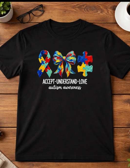 Accept Understand Love t-shirt adult Blooming Groove Academy