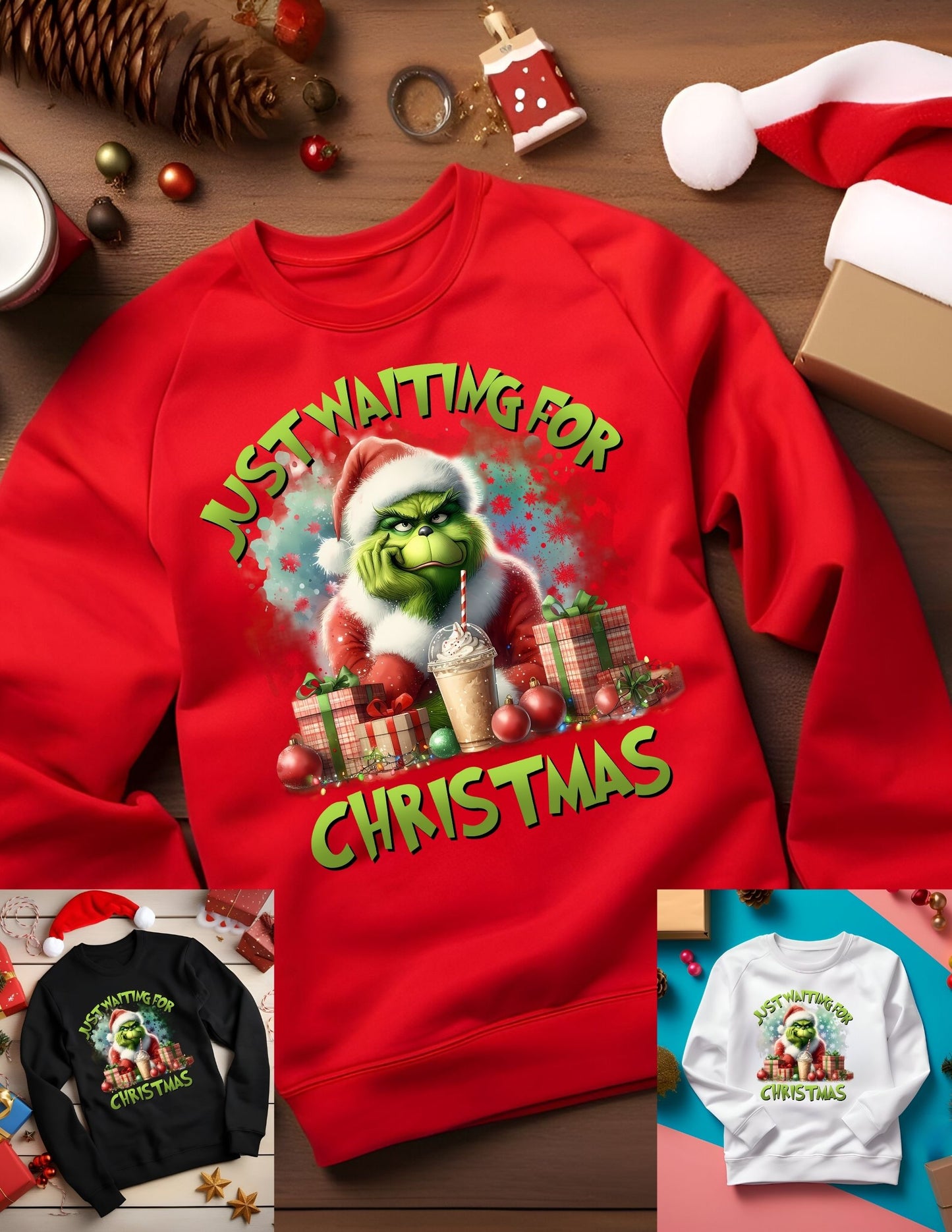 Just here waiting for xmas  sweatshirt adult