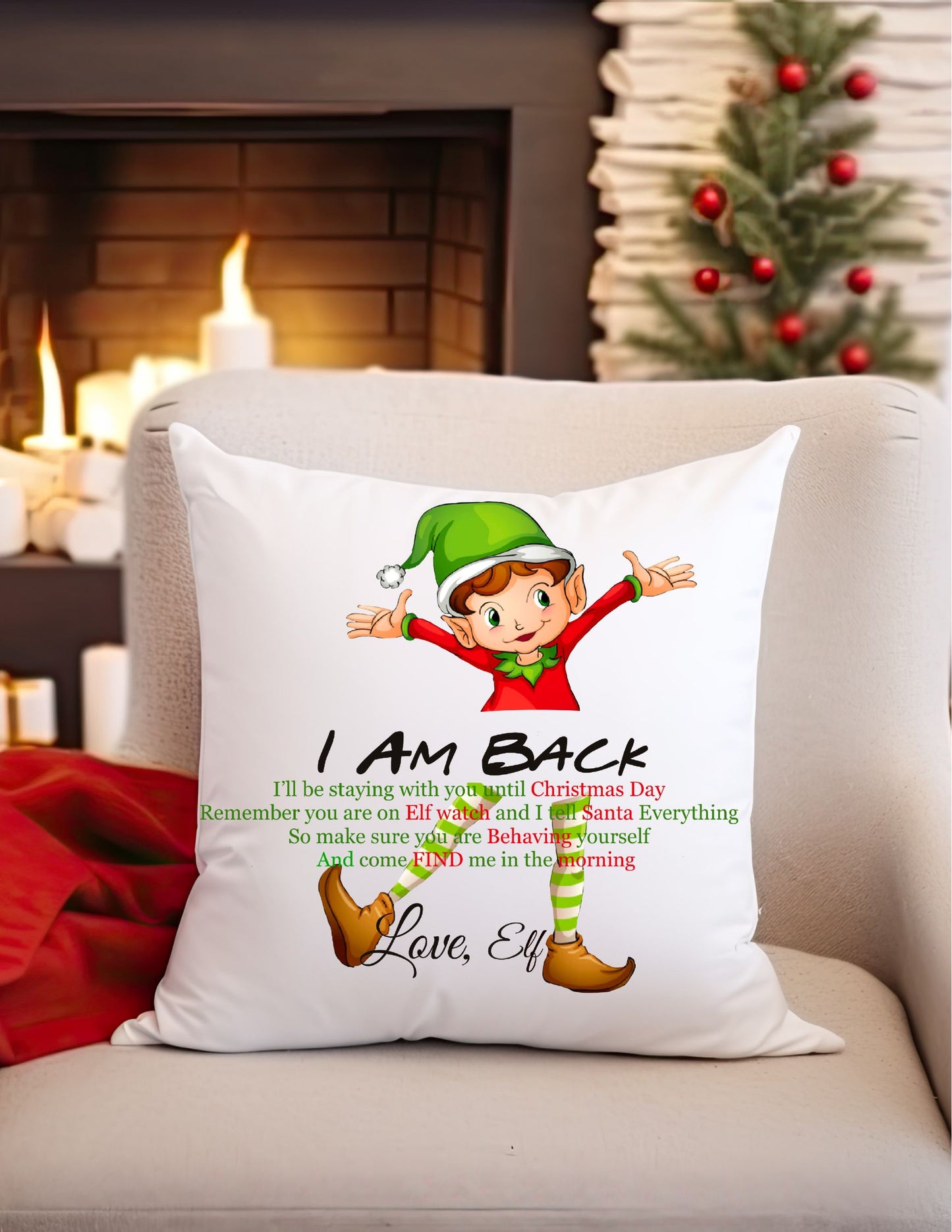 Custom Holiday decor pillow