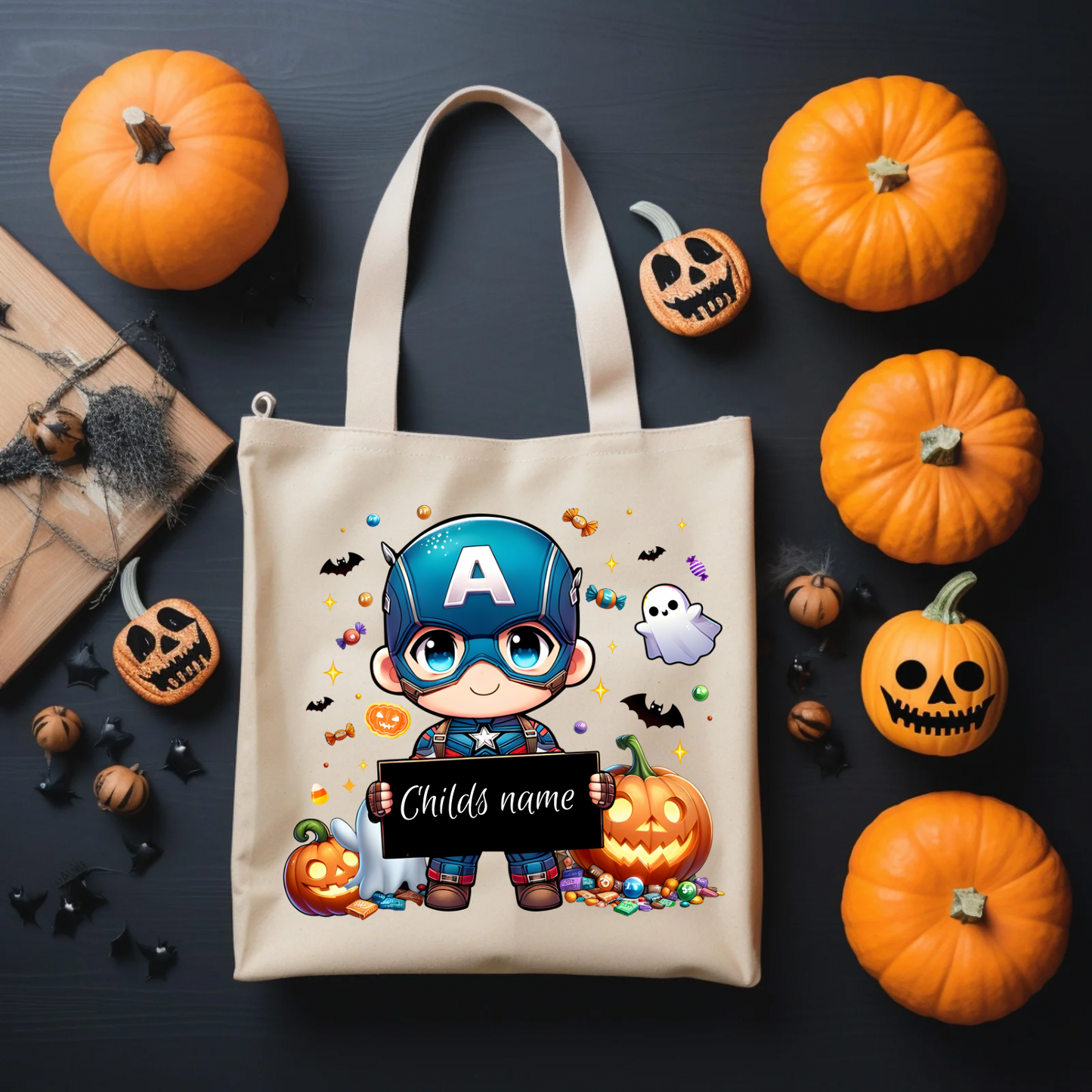 Halloween trick or treat custom bags