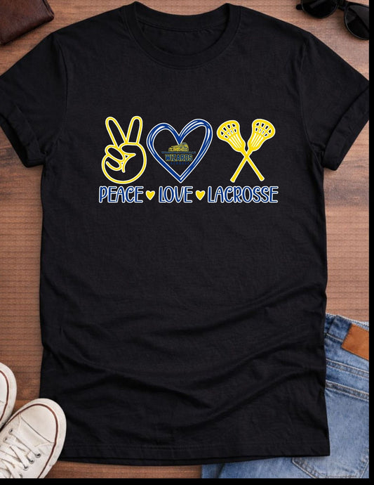Peace Love Lacrosse T-shirt youth