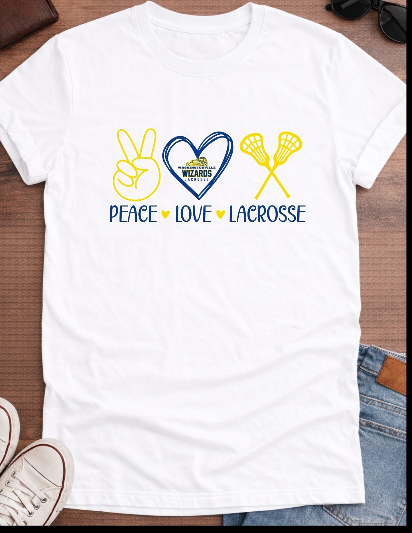 Peace Love Lacrosse T-shirt youth