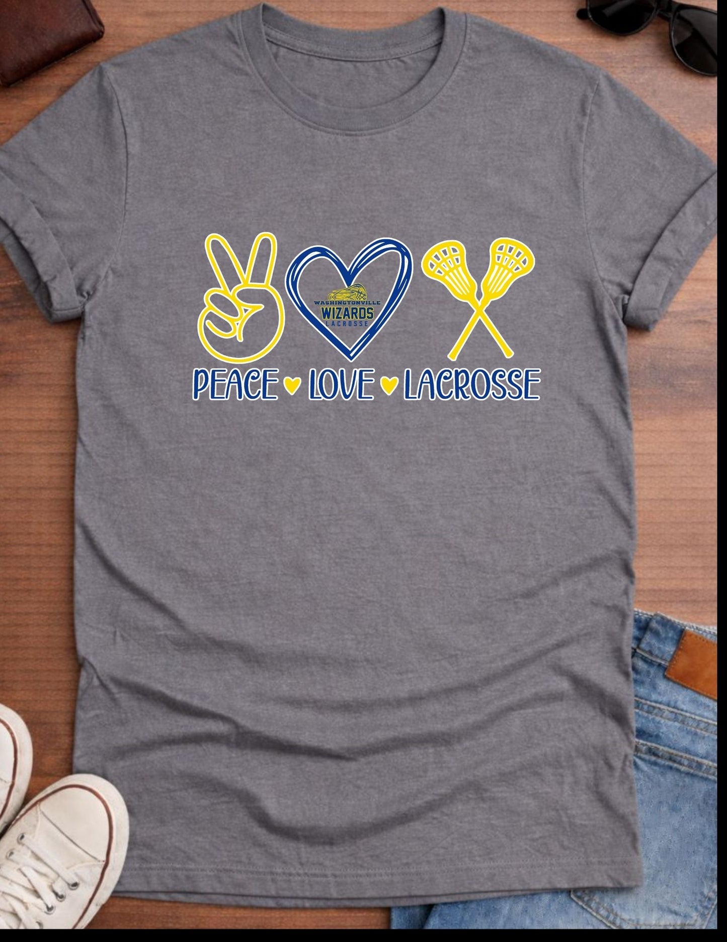 Peace Love Lacrosse T-shirt youth