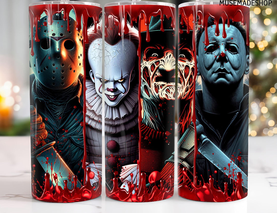 Bloody Legends of Horror tumbler