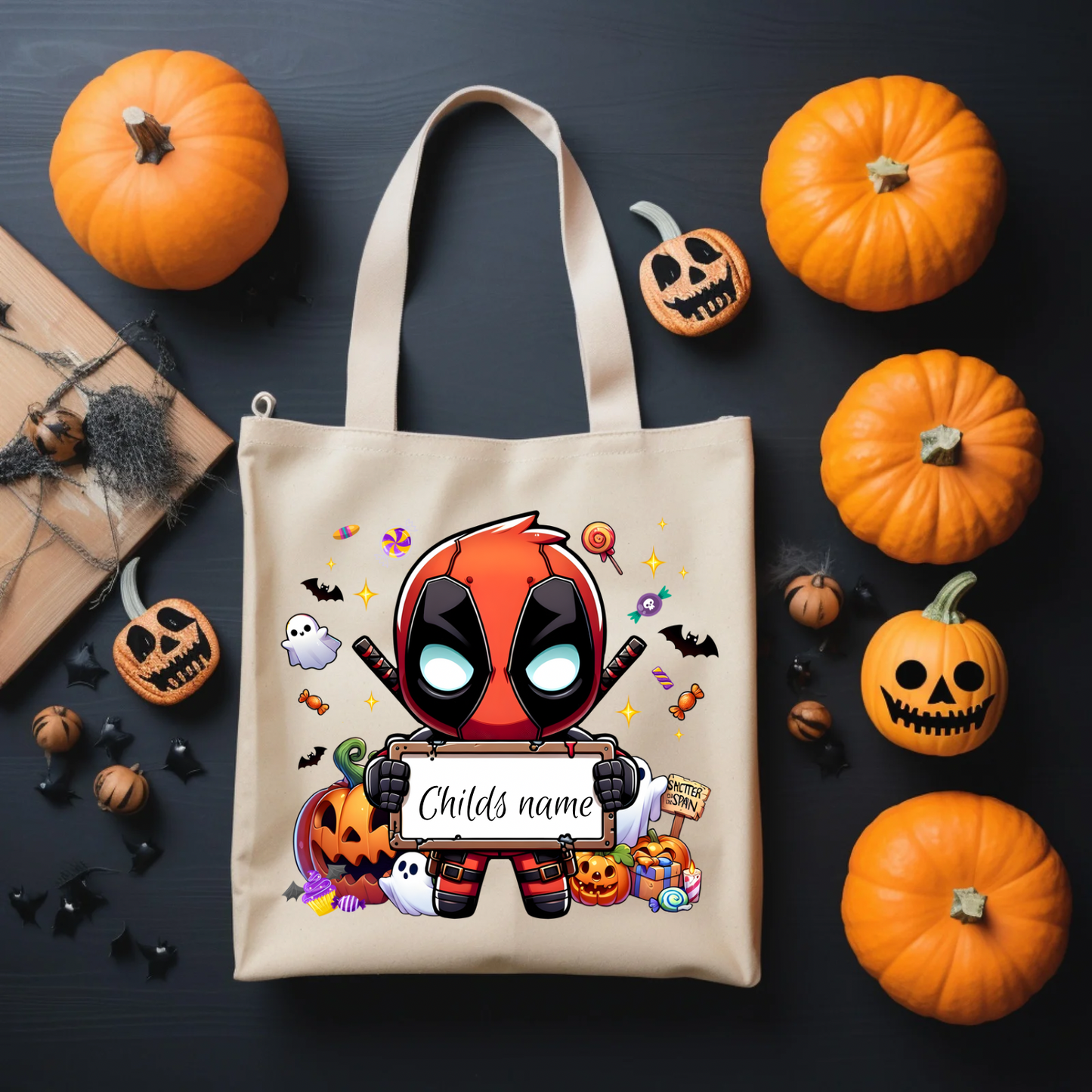 Halloween trick or treat custom bags
