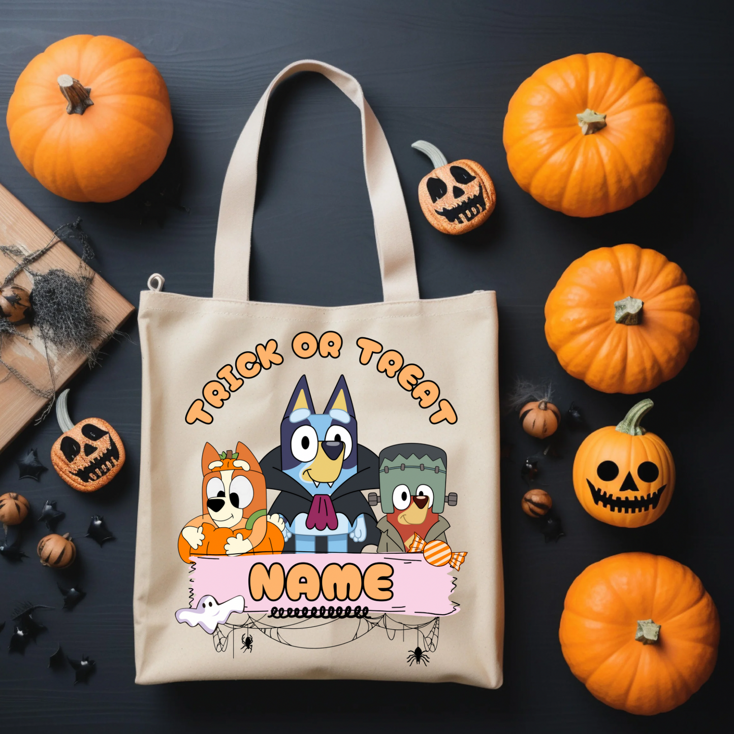 Halloween trick or treat custom bags