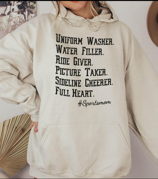 Sports Mom job description Hoodie