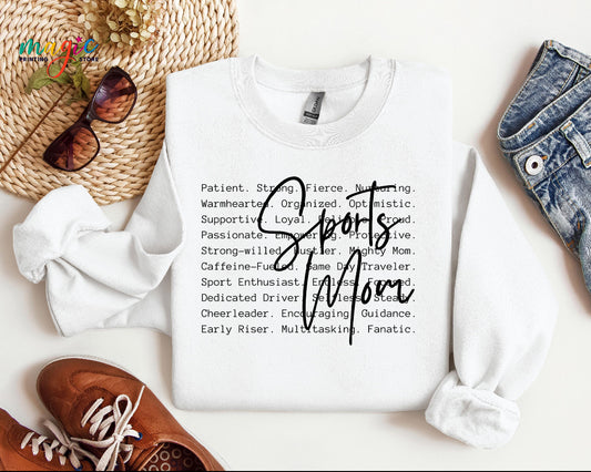 Sports Mom job description  sweatshirt