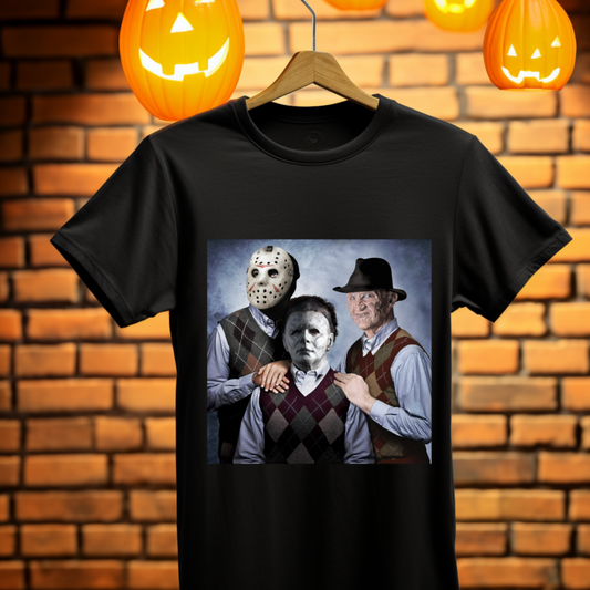 Family portrait Jason Michael Freddy design t-shirt