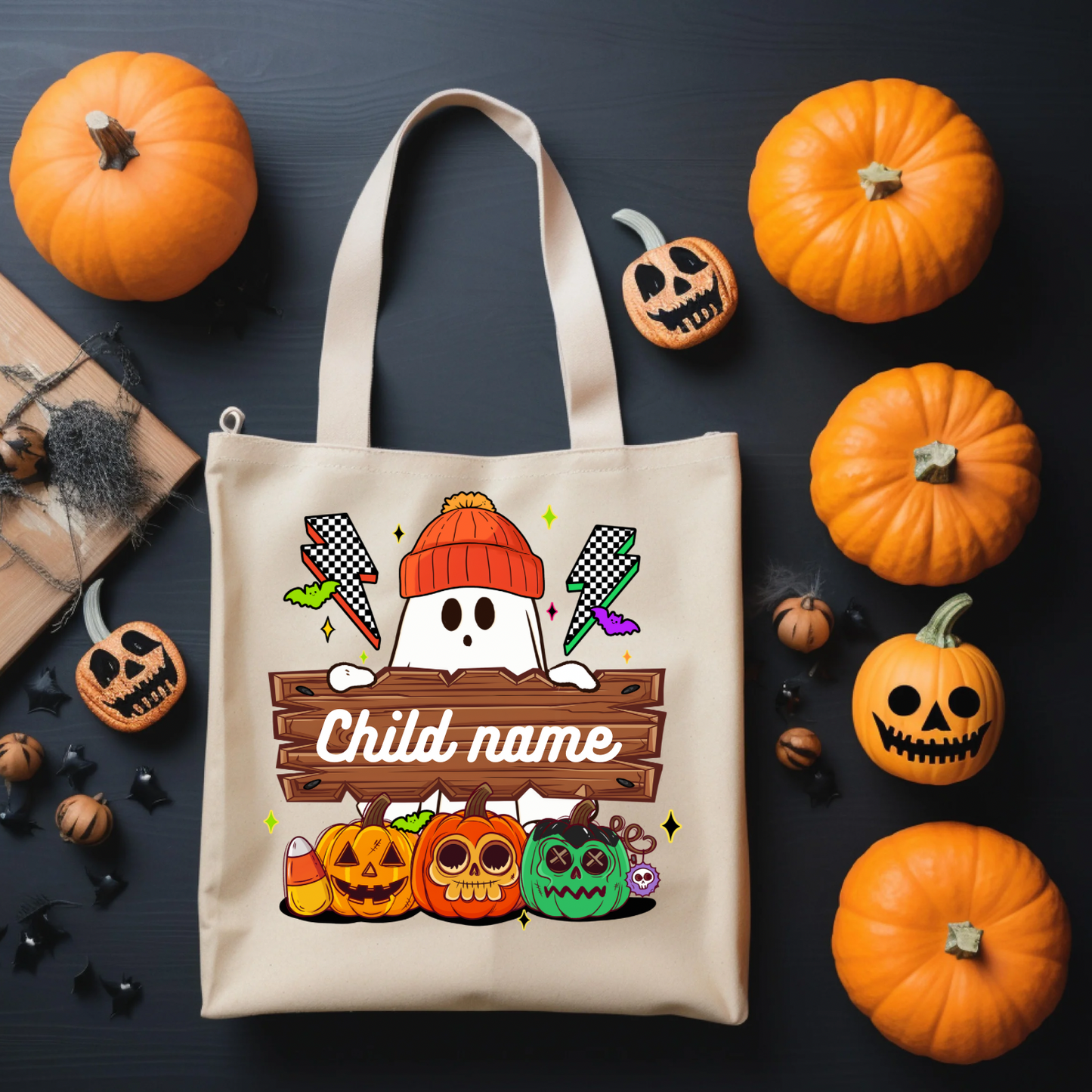 Halloween trick or treat custom bags