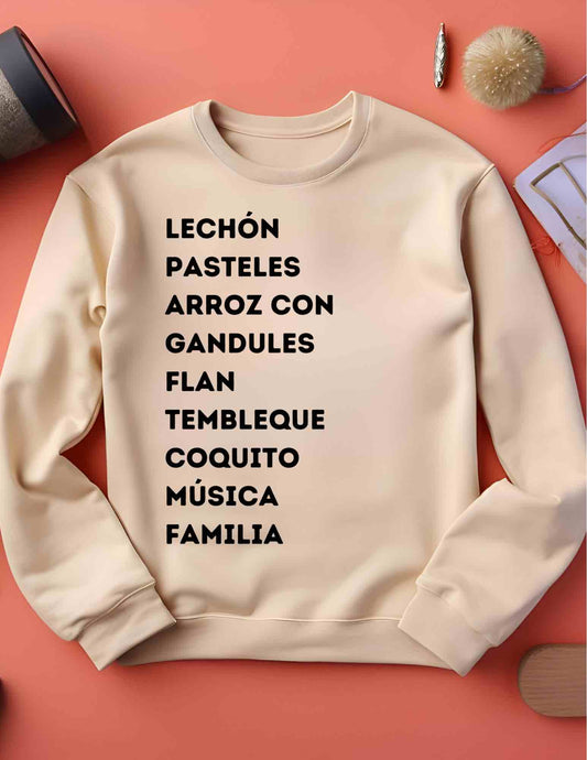 Lechon pasteles familia sweatshirt