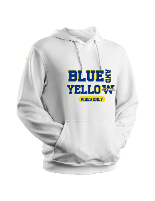 Blue and yellow vibes only Adult Hoodie