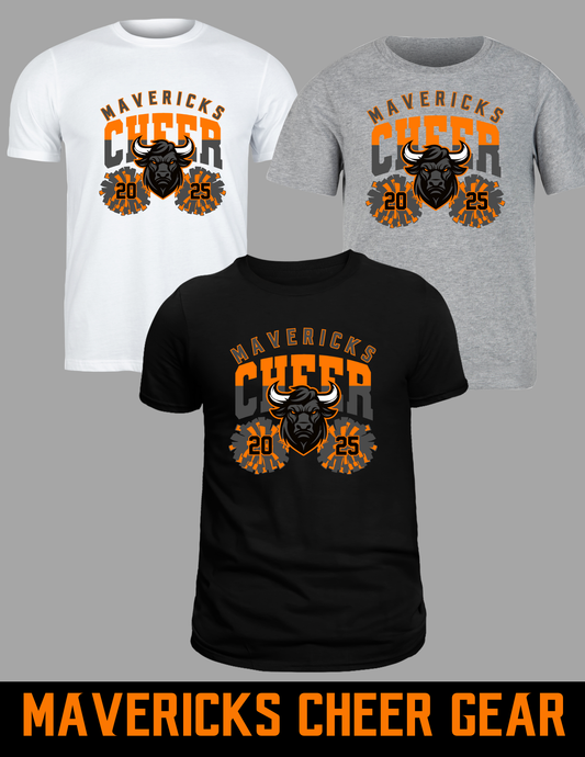 Mavericks Cheer 2025 Pom Poms T-shirt Youth